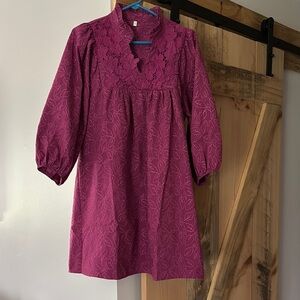 Elegant Pink Lace Dress